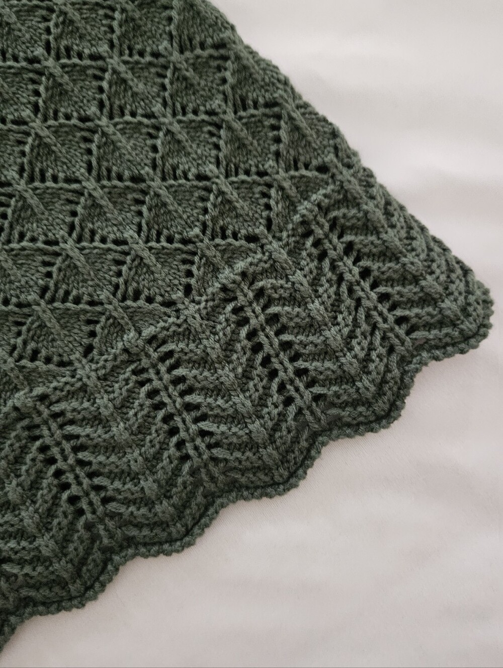 House of Harlow 1960 Crochet Knit Midi Skirt Dark Green Cotton Blend Small - Picture 3 of 9